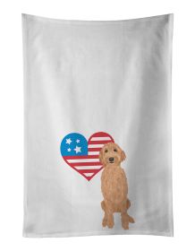 NEW Doodle Liver #3 Patriotic Kitchen Towel Set of 2 White Dish Towels Decorative Bathroom Hand towel for Hand, Face, Hair, Yoga, Tea, Dishcloth