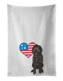 NEW Doodle Chocolate #1 Patriotic Kitchen Towel Set of 2 White Dish Towels Decorative Bathroom Hand towel for Hand, Face, Hair, Yoga, Tea, Dishcl