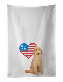 NEW Doodle Liver #1 Patriotic Kitchen Towel Set of 2 White Dish Towels Decorative Bathroom Hand towel for Hand, Face, Hair, Yoga, Tea, Dishcloth