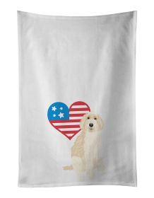 Doodle Fawn #2 Patriotic Kitchen Towel Set of 2 White Dish Towels Decorative Bathroom Hand towel for Hand, Face, Hair, Yoga, Tea, Dishcloth, 19 X