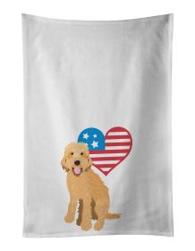 NEW Doodle Liver #4 Patriotic Kitchen Towel Set of 2 White Dish Towels Decorative Bathroom Hand towel for Hand, Face, Hair, Yoga, Tea, Dishcloth