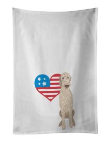NEW Doodle Fawn #4 Patriotic Kitchen Towel Set of 2 White Dish Towels Decorative Bathroom Hand towel for Hand, Face, Hair, Yoga, Tea, Dishcloth