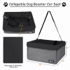 JESPET & GOOPAWS Dog Booster Seats for Cars, Portable Dog Car Seat Travel Carrier with Seat Belt for 24lbs Pets