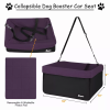 JESPET & GOOPAWS Dog Booster Seats for Cars, Portable Dog Car Seat Travel Carrier with Seat Belt for 24lbs Pets